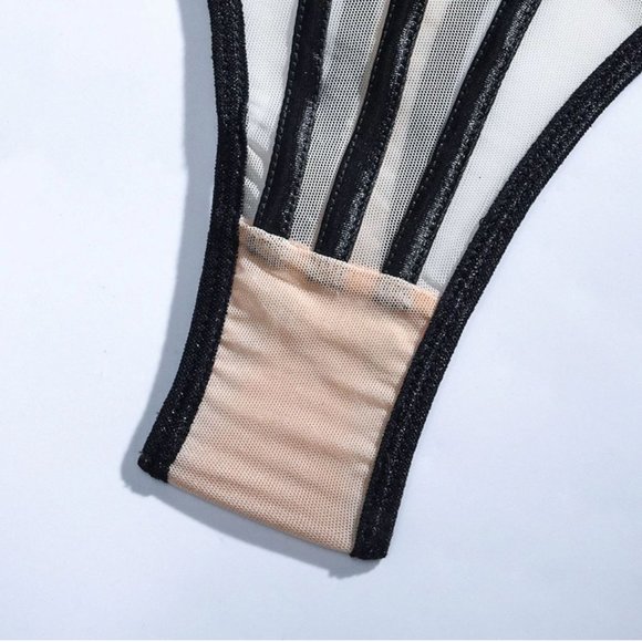 Beautiful 3 pc Sheer lace Lingerie Set Sz M - Picture 5 of 5